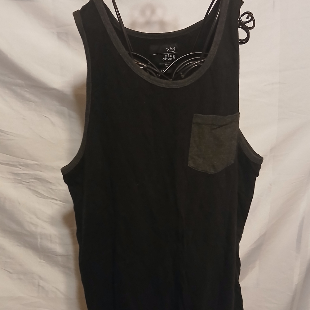 Blue crown tank top
